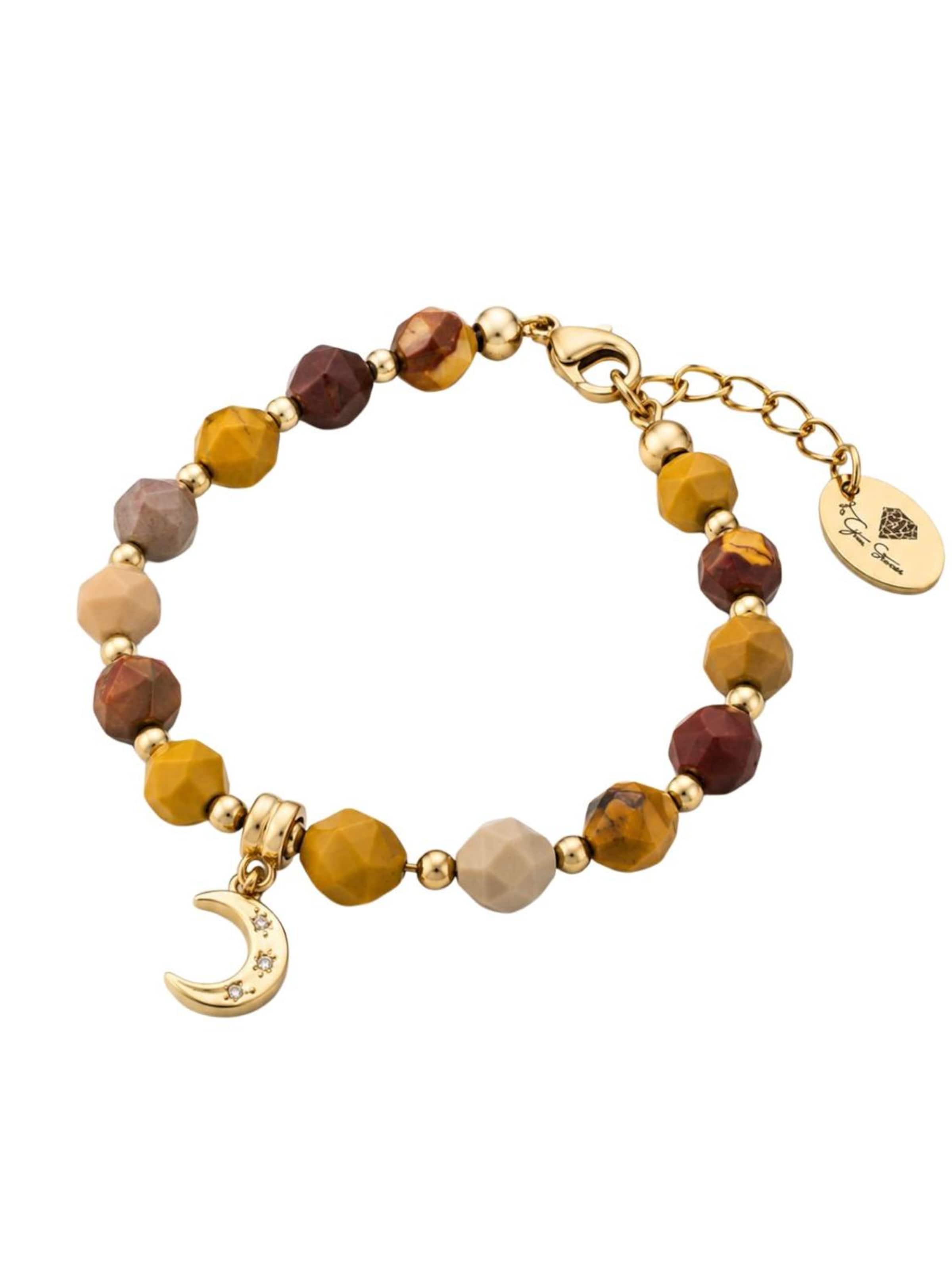 THE GEM STORIES JEWELRY Armband 'Moonlit Earth Bracelet' i brun: framsida