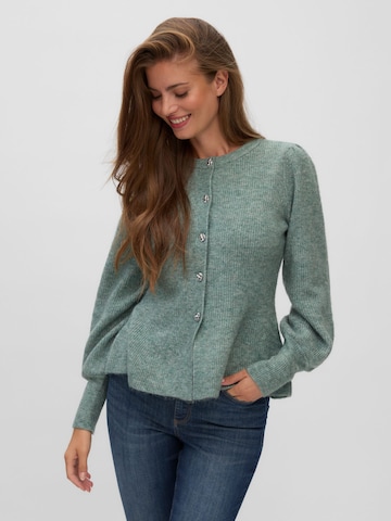 VERO MODA Cardigan 'LEMON' i grøn: forside
