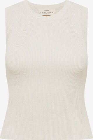 A LOT LESS Knitted Top 'Maxi' in White: front