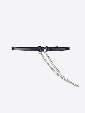 Haute Cuir Belt 'Skinny Chain Belt' in Black: front