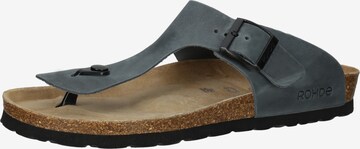 ROHDE T-Bar Sandals in Blue: front