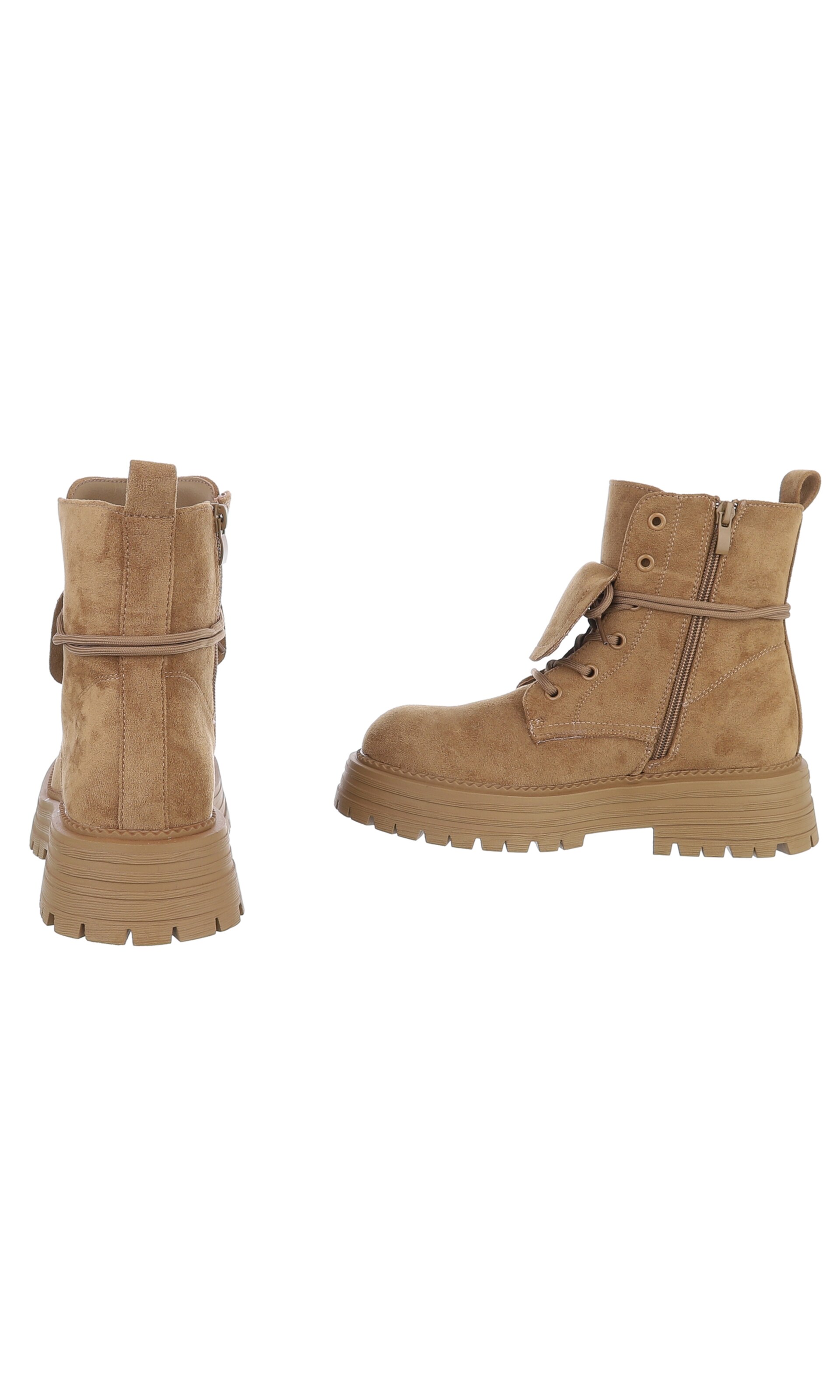 Ital-Design Schnürstiefelette in Braun