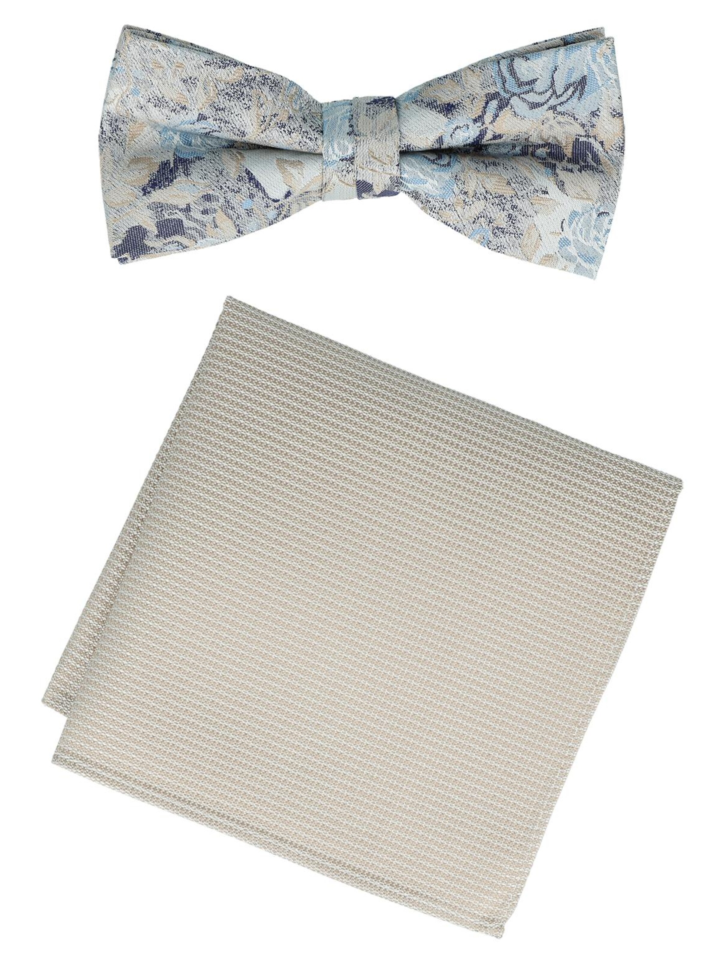 WILLEN Fliege 'Set Floral/ Uni'‌‌‌‌‌‌‌ in Beige: Vorderseite
