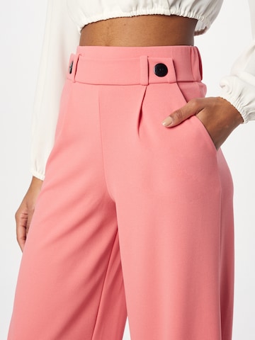 JDY Wide leg Pleat-Front Pants in Pink