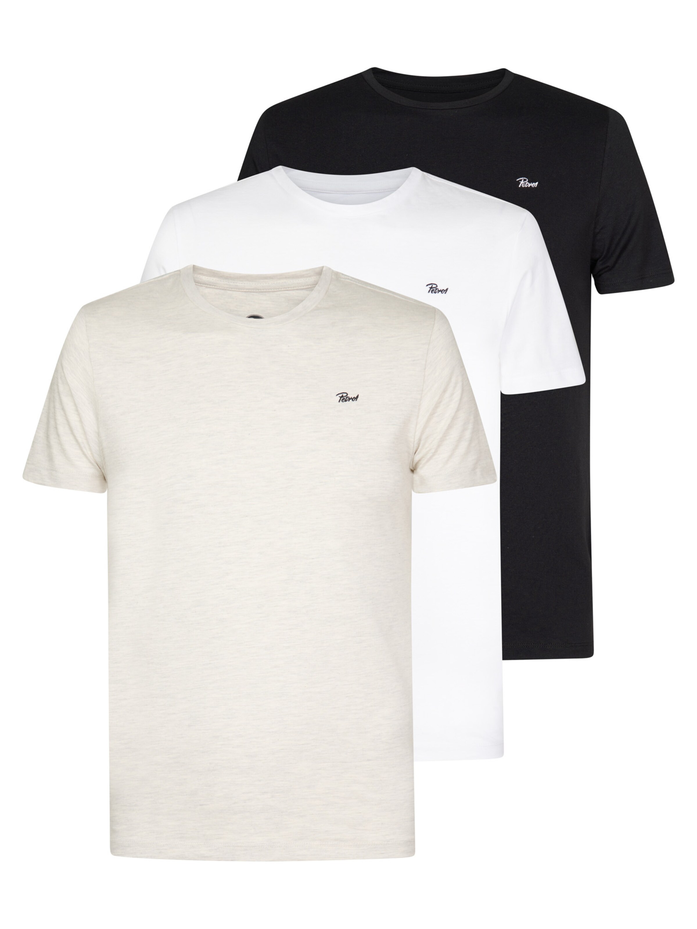 T-Shirt Petrol Industries en beige : devant