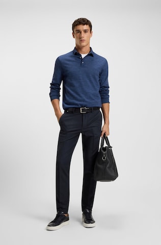 BOSS Slim fit Pleat-Front Pants ' Kaiton ' in Blue