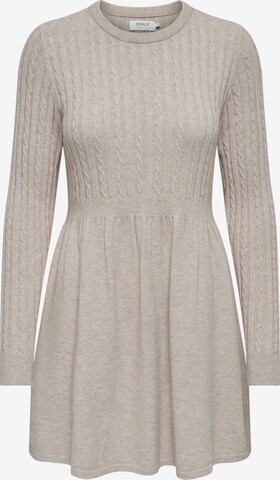 ONLY Knitted dress 'Fia' in Beige: front