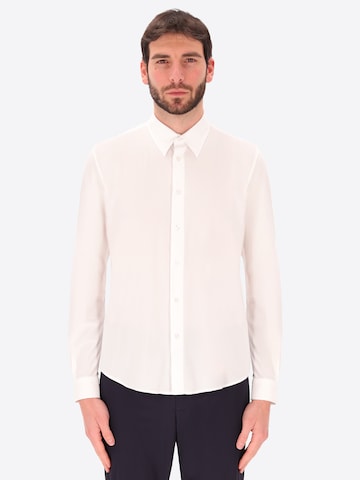 Distretto12 Slim fit Overhemd 'Tevo' in Wit: voorkant