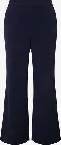 Ulla Popken Wide leg Broek in Blauw: voorkant