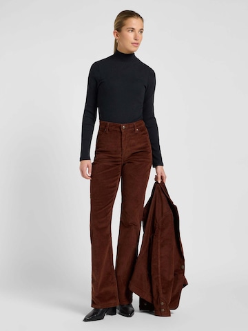 Lee Shirt 'Mock Neck' in Black