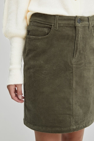 PULZ Jeans Skirt 'SALLY' in Green