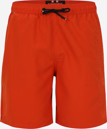 Shorts de bain 'PREMIUM' Superdry en orange : devant