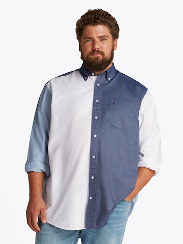 Tommy Hilfiger Big & Tall Regular fit Button Up Shirt 'HERITAGE' in Blue: front