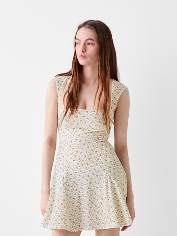 Bershka Dress in Beige: front