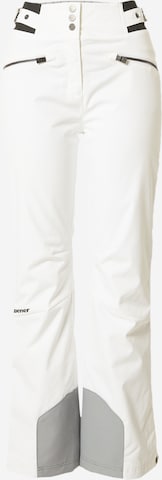 ZIENER Slim fit Workout Pants 'TILLA' in White: front