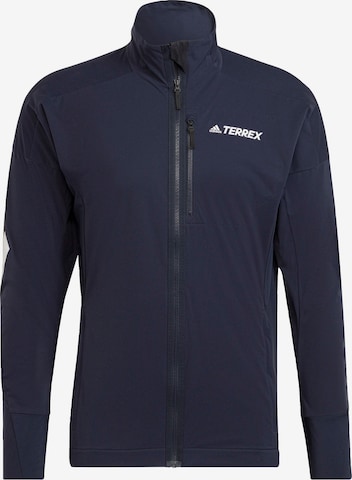 ADIDAS TERREX Athletic Jacket in Blue: front