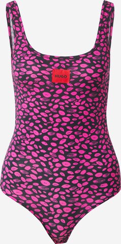 HUGO T-shirtbody i rosa: framsida