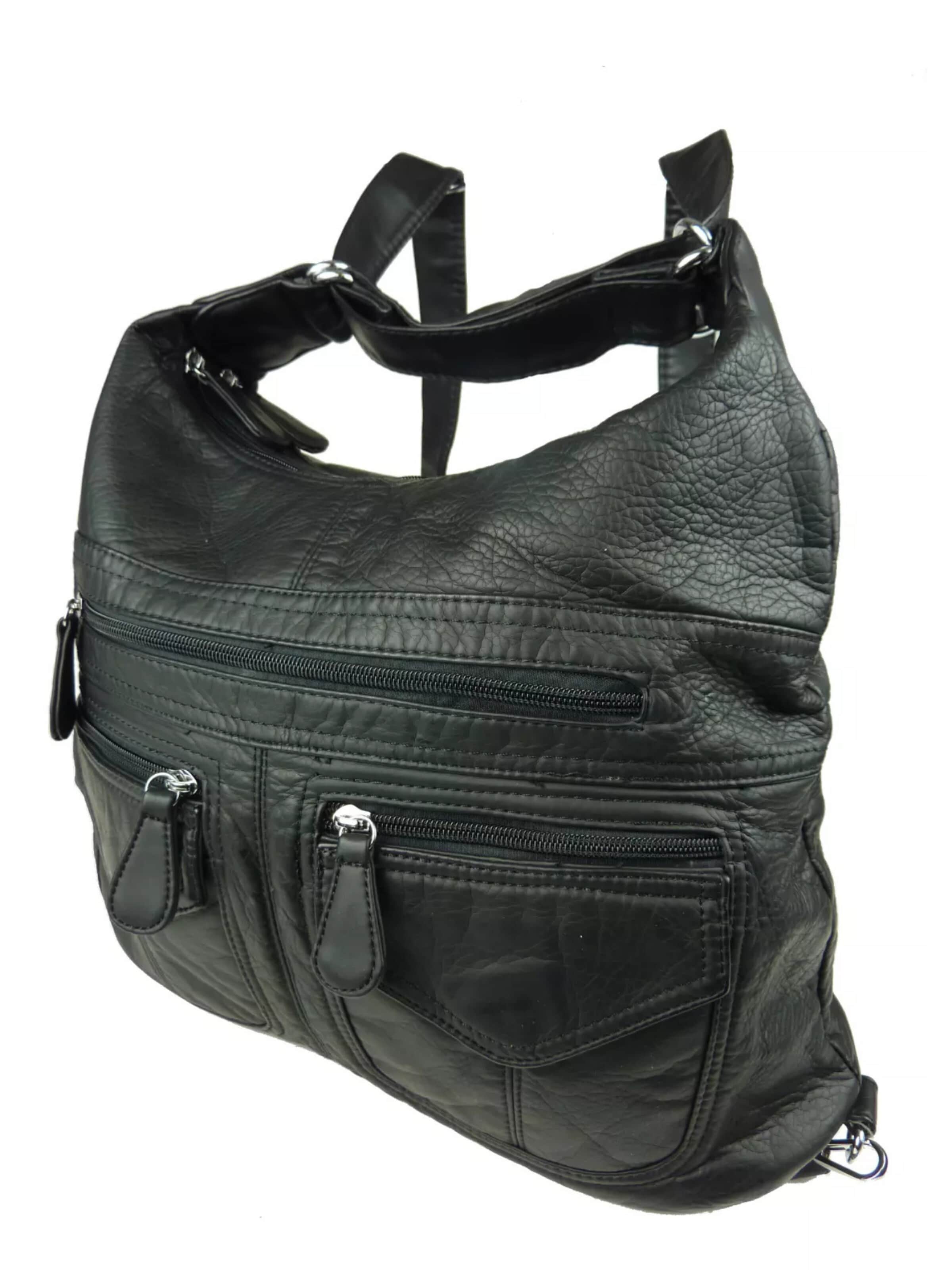 Kumixi Backpack '2in1 Rucksacktasche' in Black: front