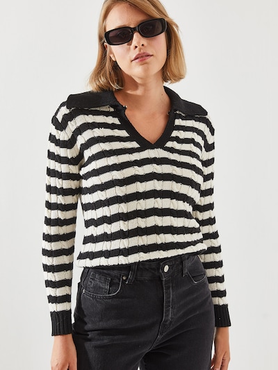 Bianco Lucci Πουλόβερ σε μαύρο / λευκό, Άποψη προϊόντος