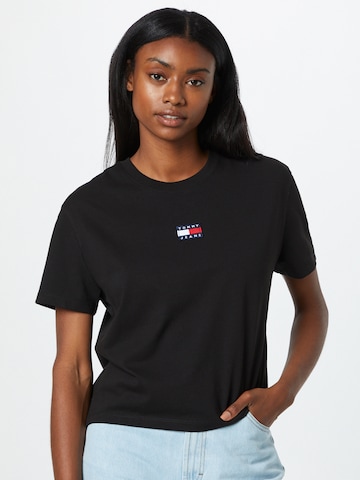 Tommy Jeans - Camiseta en negro: frente