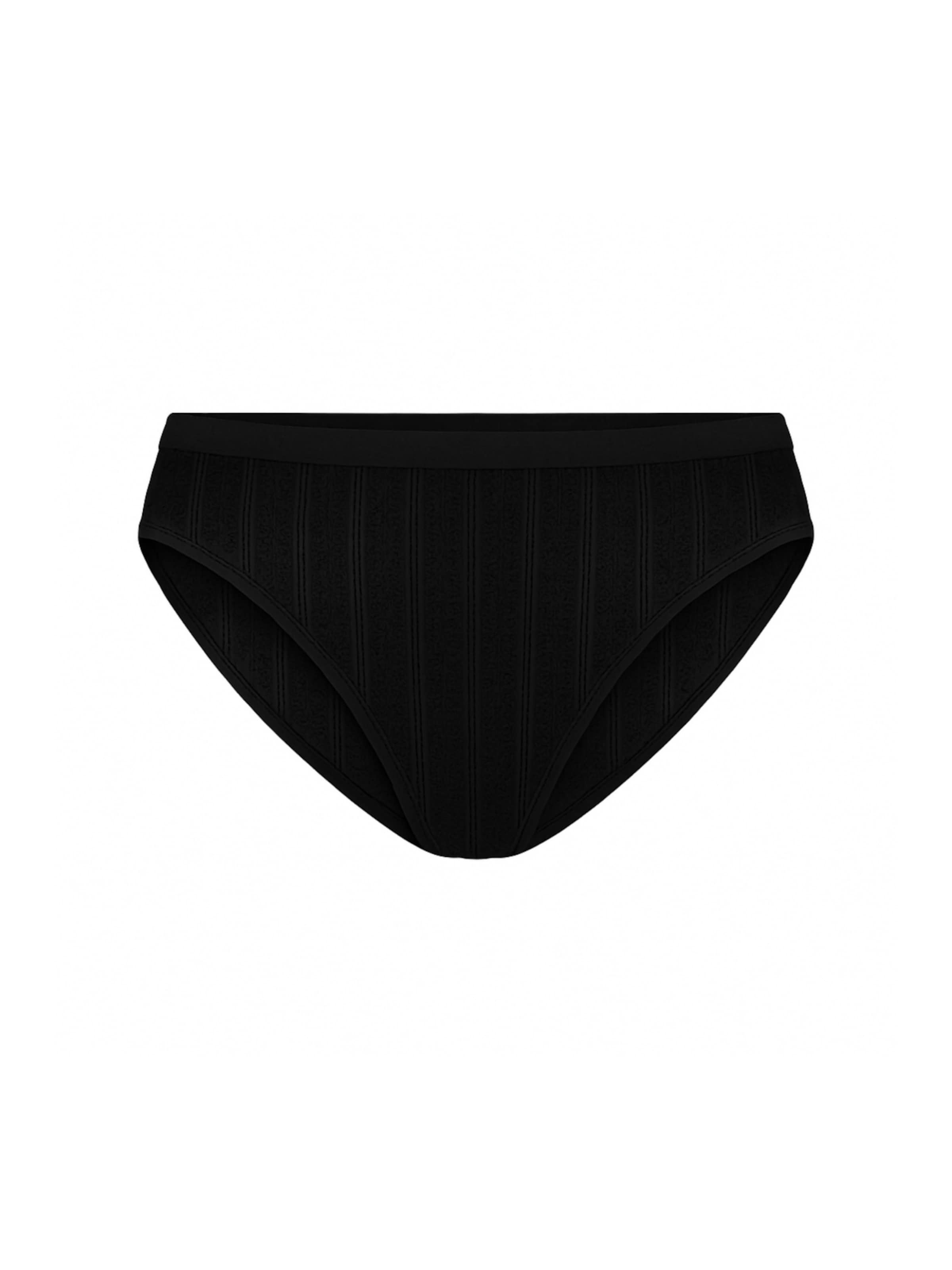 Albero Natur Panty 'Bio-Baumwoll Jacquard Slip' in Black: front