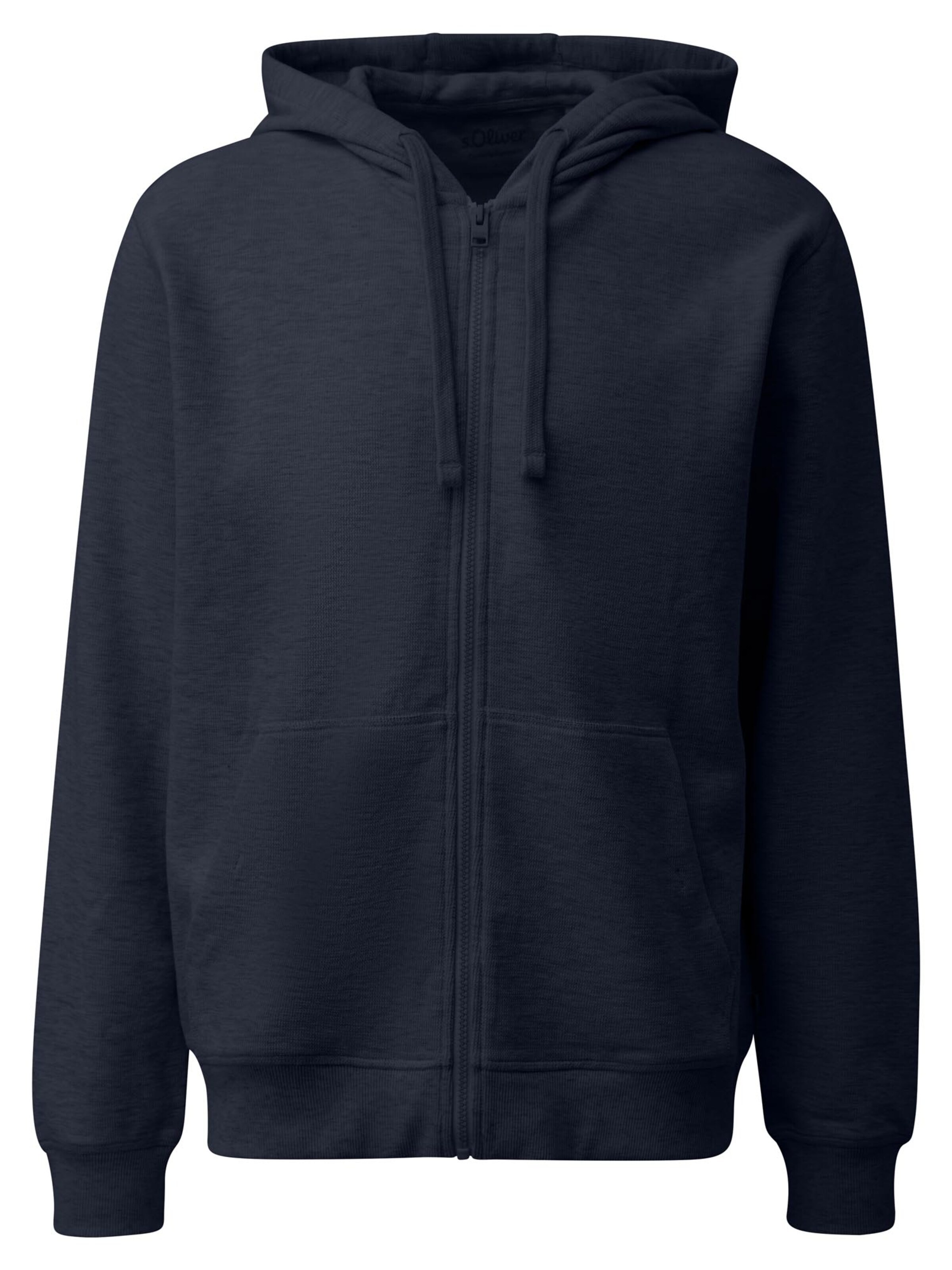 s.Oliver - Sudadera con cremallera en azul: frente