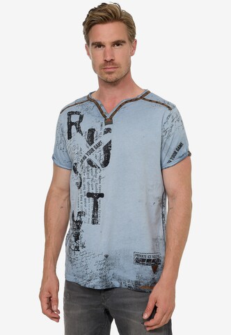 Rusty Neal Shirt in Blauw: voorkant