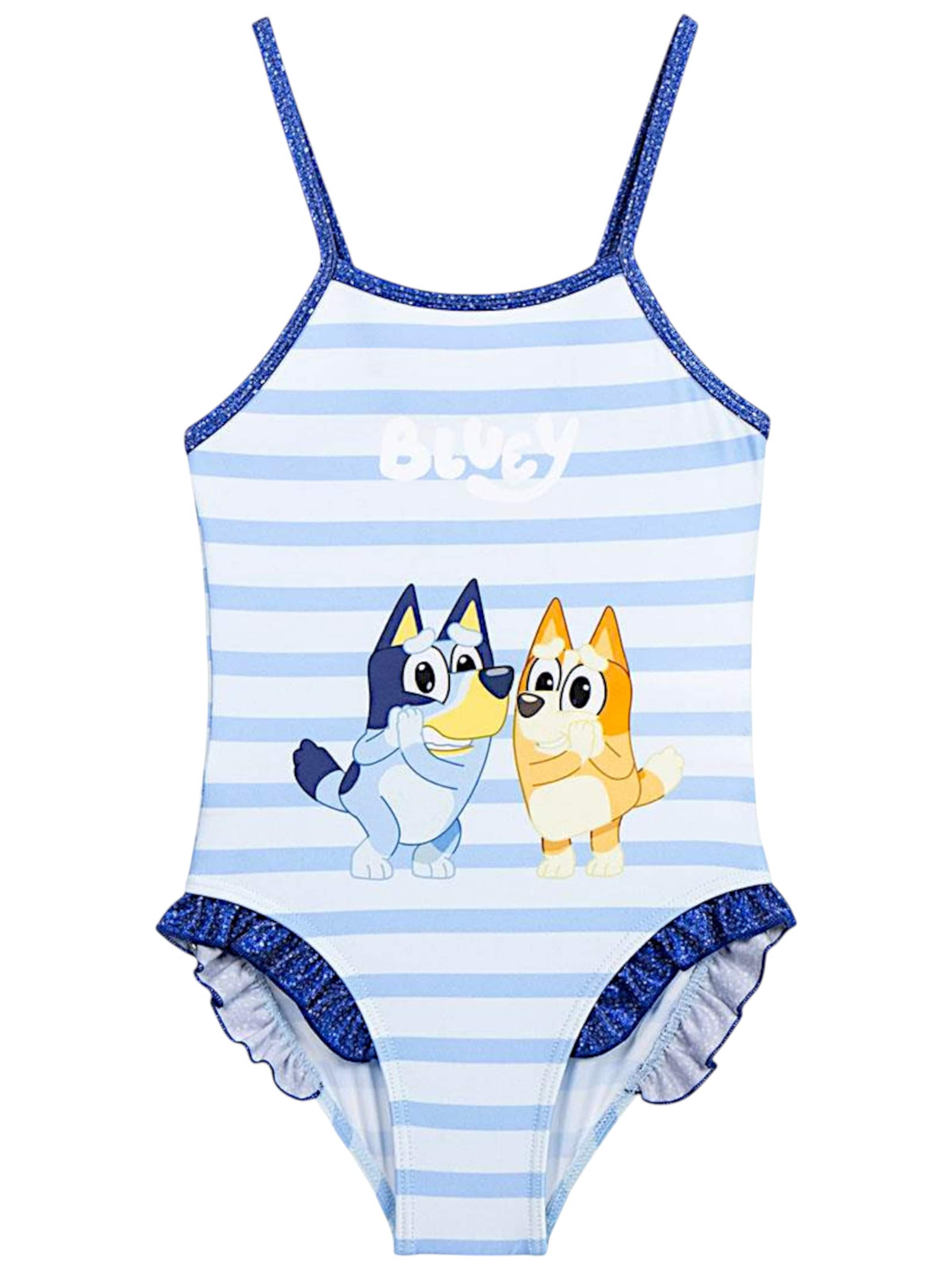 Bluey Swimsuit 'Bluey & Bingo' in Blue: front