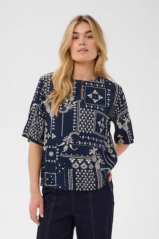 SAINT TROPEZ Blouse 'StephanieSZ' in Blauw: voorkant