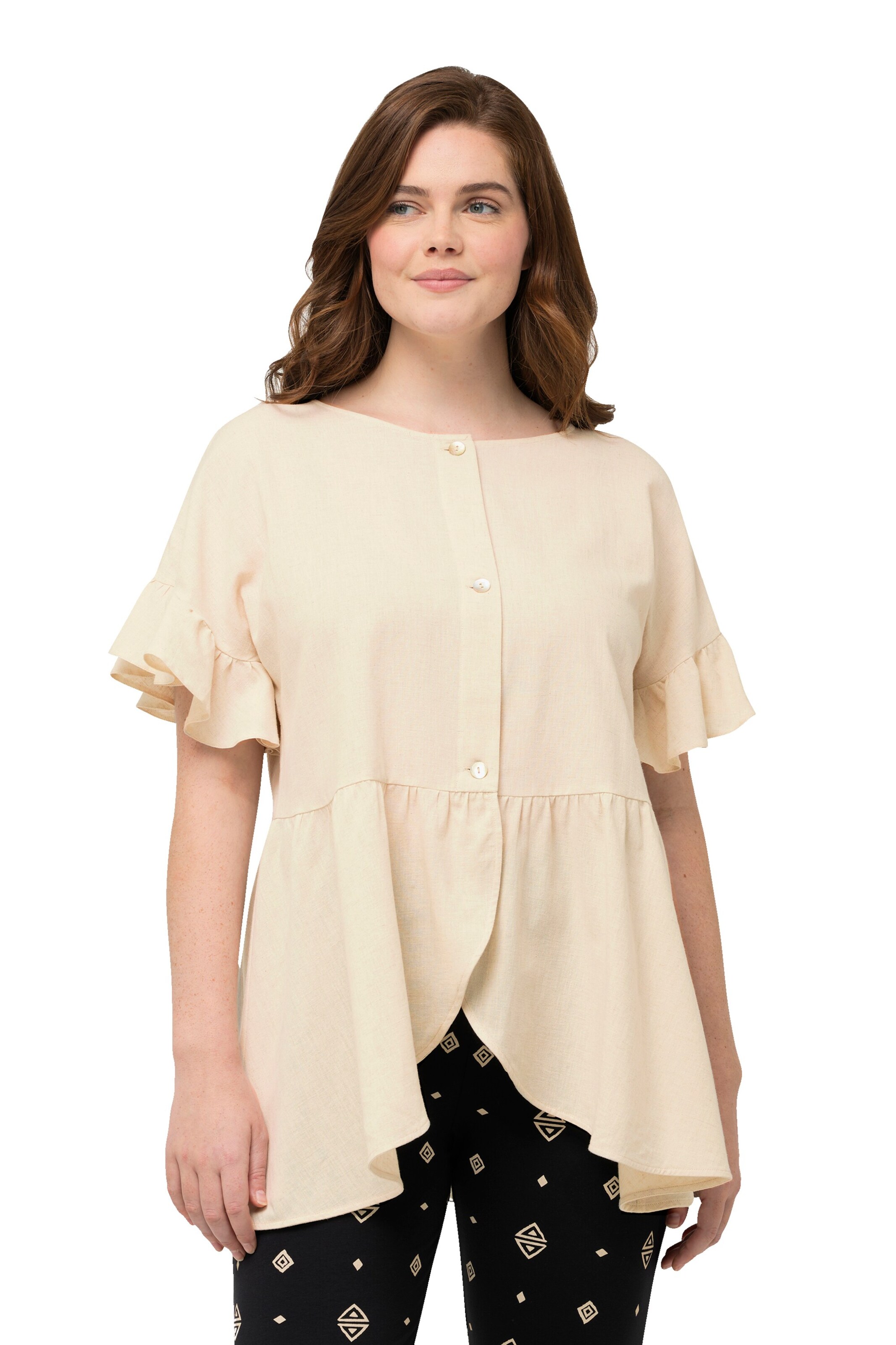 Ulla Popken Bluse in Beige: Vorderseite