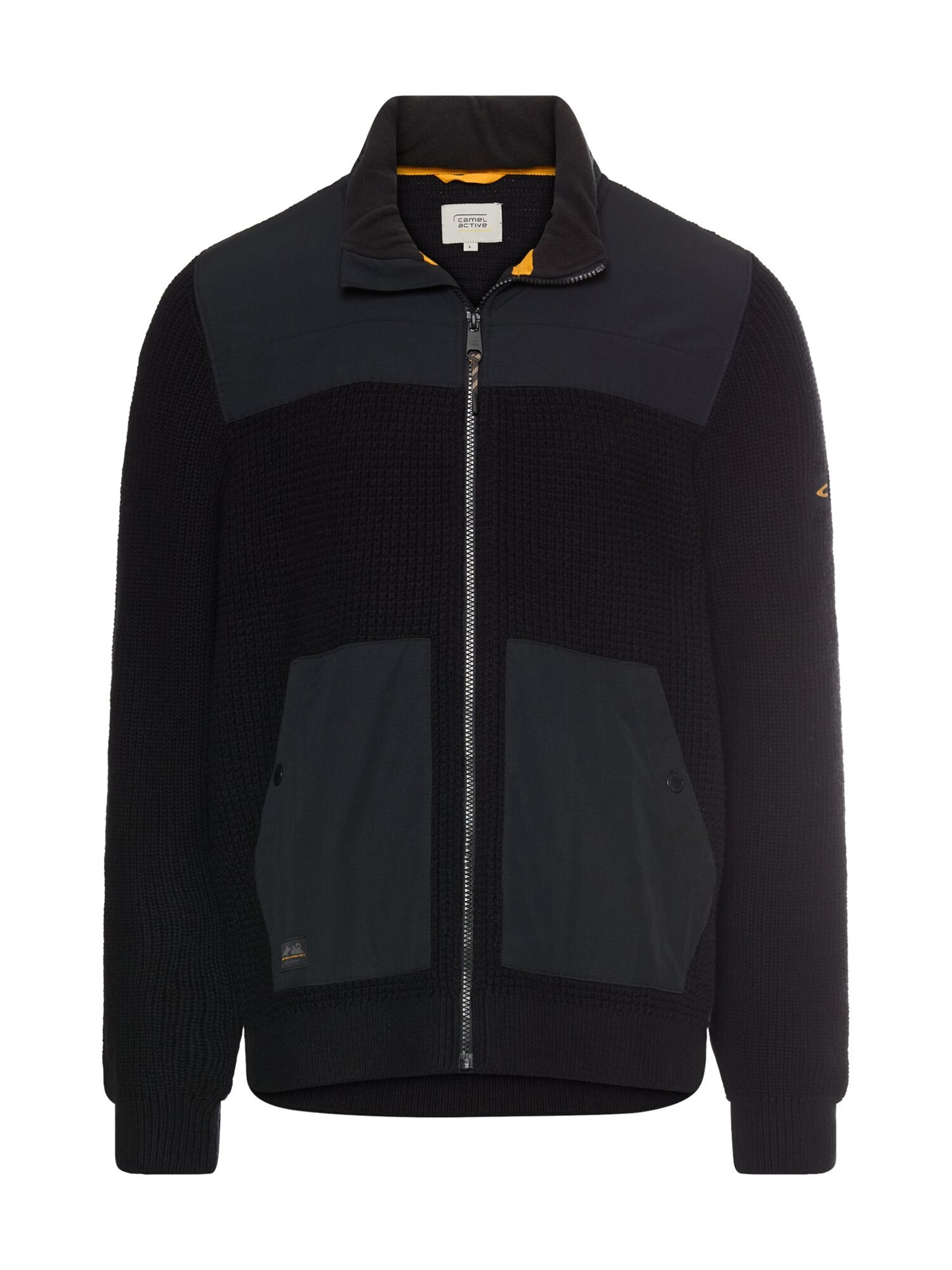 CAMEL ACTIVE Strickjacke in Schwarz: Vorderseite