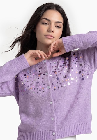 MYMO - Casaco de malha 'Young Fashion' em roxo