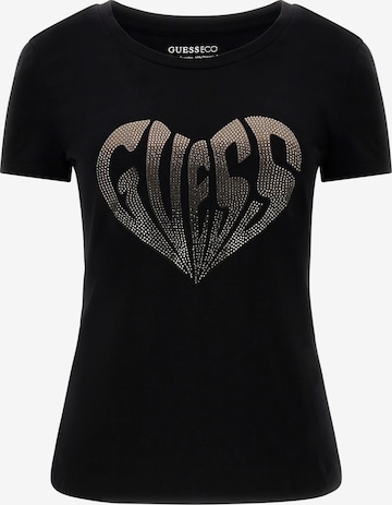 T-shirt GUESS en noir : devant