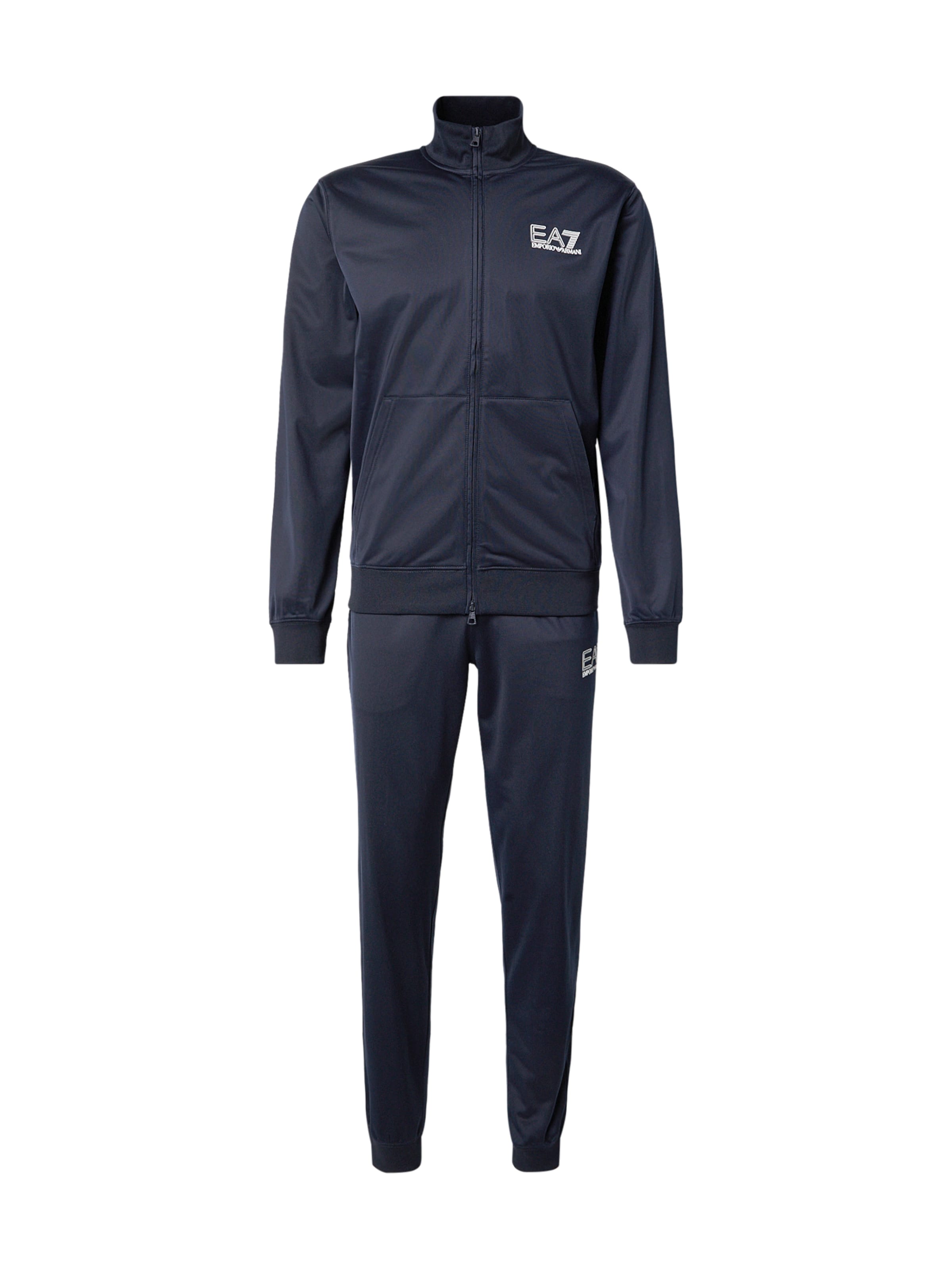 EA7 Emporio Armani Joggingpak in Blauw: voorkant