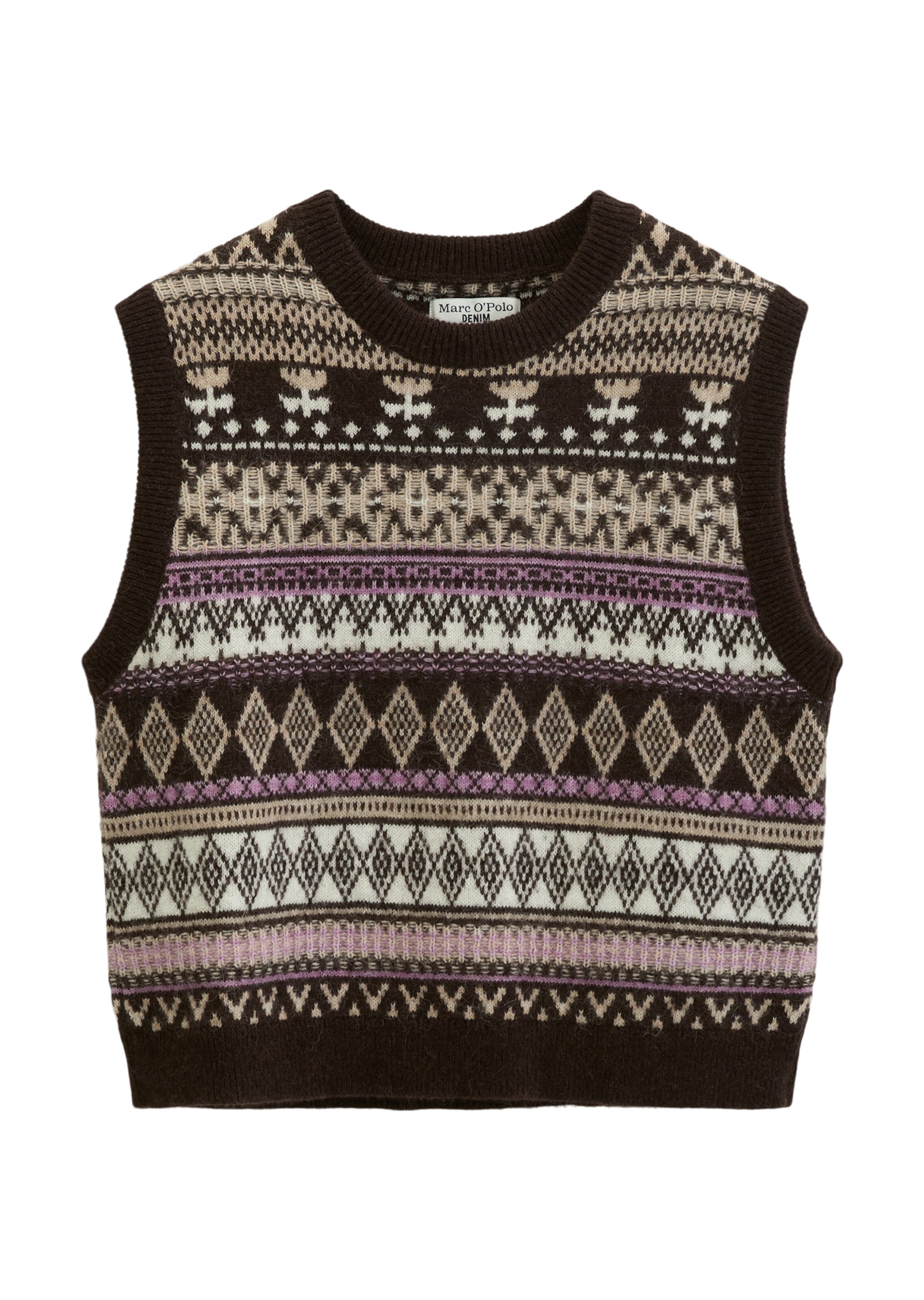 Marc O'Polo DENIM Knitted vest in Brown: front