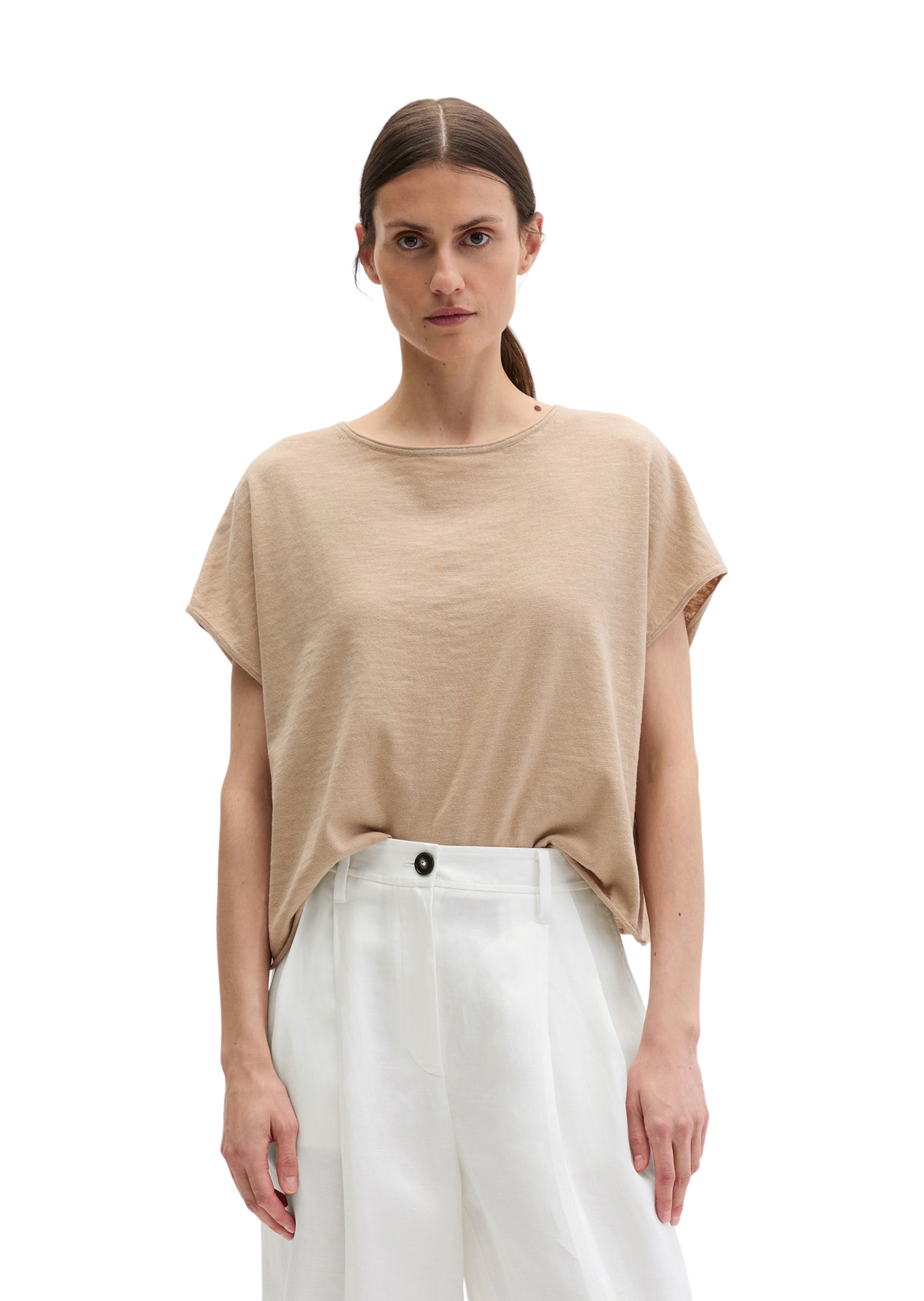 Marc O'Polo Shirt in Beige: front