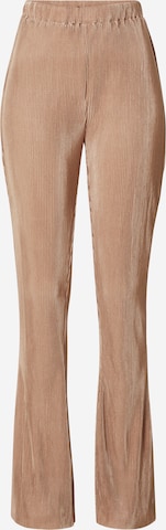 évasé Pantalon Misspap en beige : devant