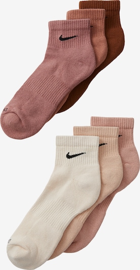 NIKE Skarpety sportowe 'Everyday Plus' w kolorze cielisty / kość słoniowa / brązowy / różany / rdzawoczerwony / pastelowa czerwień / czarnym, Podgląd produktu