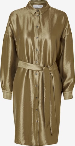 SELECTED FEMME Shirt Dress in Gold: front