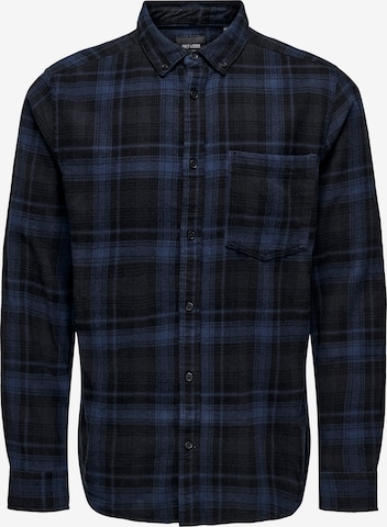 Regular fit Camicia 'Yun' di Only & Sons in blu: frontale