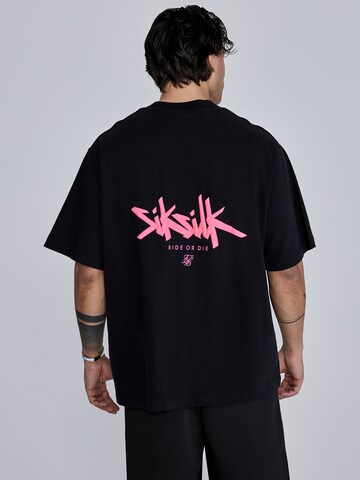 SikSilk T-Shirt in Schwarz: Vorderseite