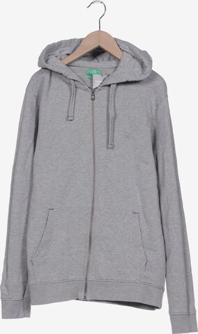 UNITED COLORS OF BENETTON Sweatshirt & Zip-Up Hoodie in L in Grey: front