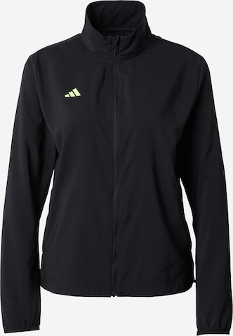 ADIDAS PERFORMANCE Athletic Jacket 'Adizero Essentials' in Black: front