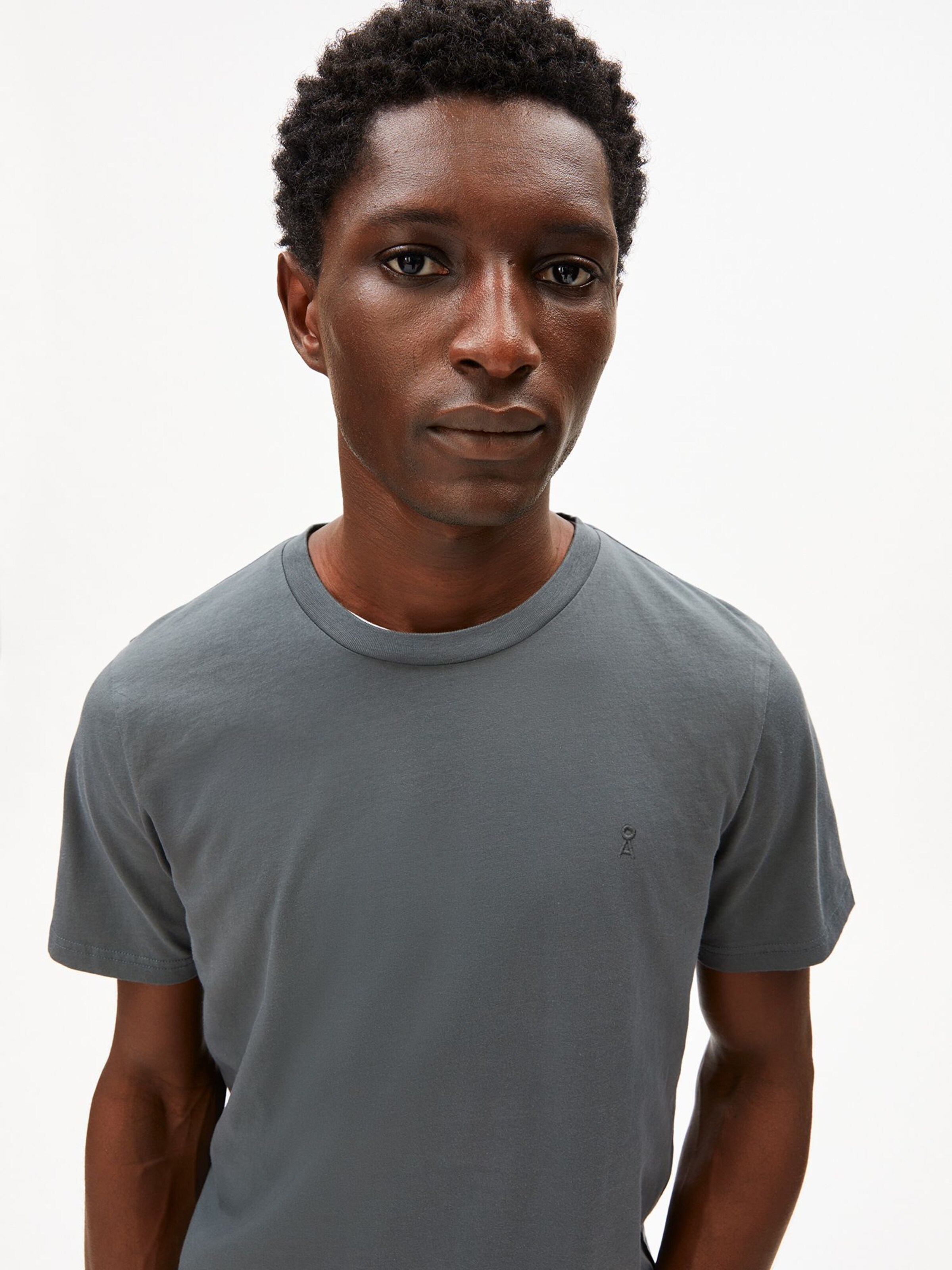 T-Shirt ARMEDANGELS en gris : devant