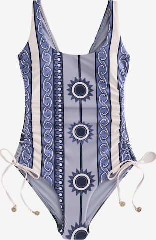 Next Бюстие Бански костюм в синьо: отпред