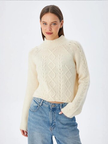 Pullover di MixRay in bianco: frontale