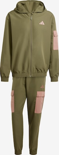 Treniruočių kostiumas 'Sportswear Woven Cargo Track' iš ADIDAS SPORTSWEAR, spalva – alyvuogių spalva / rožių spalva, Prekių apžvalga