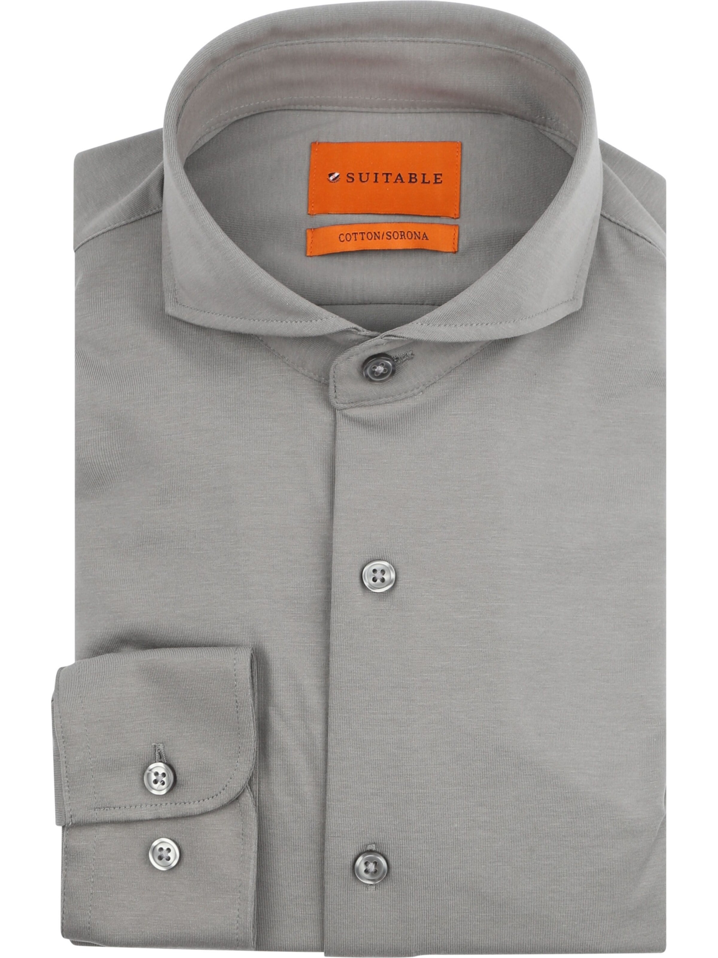 Suitable Slim Fit Hemd‌‌‌‌‌‌‌‌ in Grau: Vorderseite