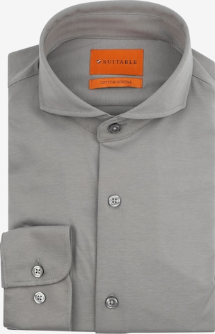 Suitable Slim Fit Hemd in Grau: Vorderseite