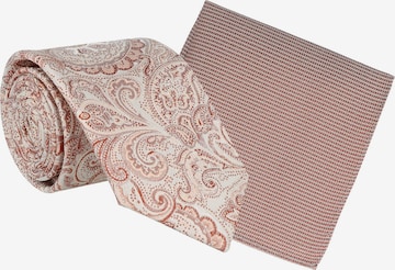 WILLEN Tie 'Paisley / Uni' in Orange: front